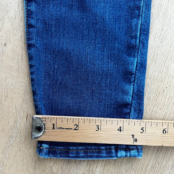 ATHLETA SCULPTEK STRAIGHT JEANS WOMEN’S sz 2 Blue Distressed Low Rise Stretch - Picture 12 of 12